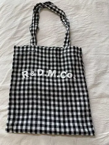 R&D.M CO. 깅엄 체크 토트백