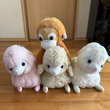 오늘까지! 알파카와 원숭이 봉제 인형 세트