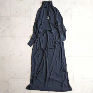 새상품급 그라프 페이퍼 터틀넥 울 100 니트 롱 원피스