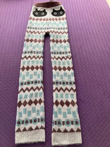 새상품 Atsuko Matano 고양이 패턴 레깅스 M~L 사이즈 와코루