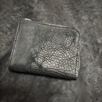 [ 최고의 NERO ] 블랙 크레스트 L자형 지퍼 지갑 D