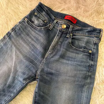 여성용 데님 RED CARD 기념일 테이퍼드 사이즈 23