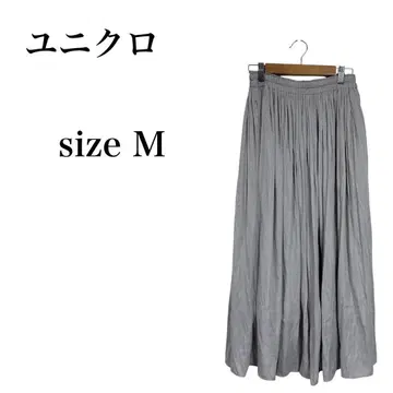 유니클로 UNIQLO 그레이 플리츠 스커트 M