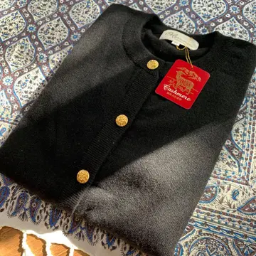 새상품 캐시미어 100% 가디건 블랙 M