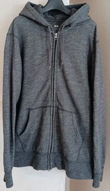 유니클로 더블 지퍼 후드티 남성용 XL