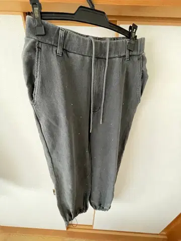 GRANCY 큐빅 디자인 레이어드 스웨트 팬츠 S