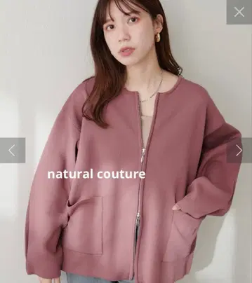 natural couture WZIP 니트 자켓