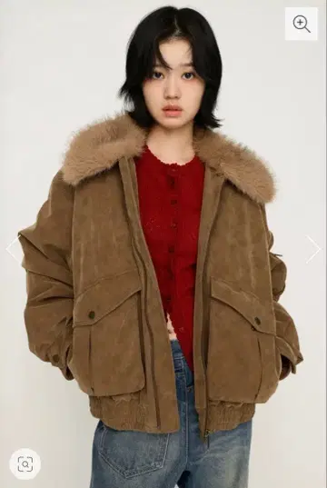 SLY WASHED PUFFER 블루종 베이지 완판