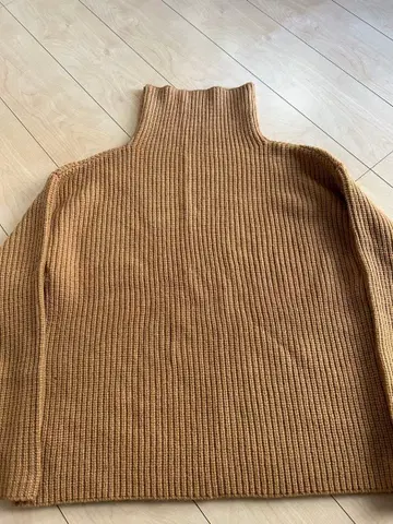 리브 스웨터 베이지 프리 사이즈