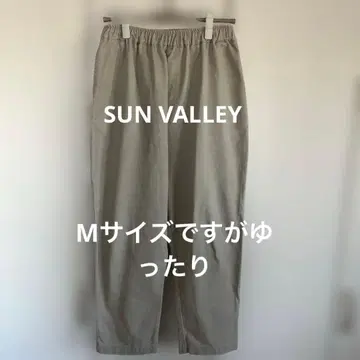 SUN VALLEY 베이지 와이드 팬츠 테이퍼드