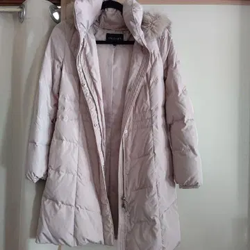 새상품급 인디비 여성용 다운 코트 36 베이지 핑크