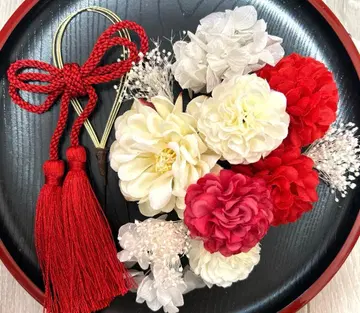 성인식 졸업식 시치고산 사전 촬영 머리 장식