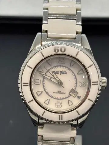 작동 폴리폴리 화이트 다이얼 쿼츠 손목시계 여성용 세련된 고급