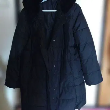 시마무라 hina 콜라보 블랙 다운 자켓 4L