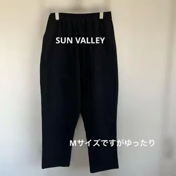SUN VALLEY 블랙 와이드 팬츠 테이퍼드