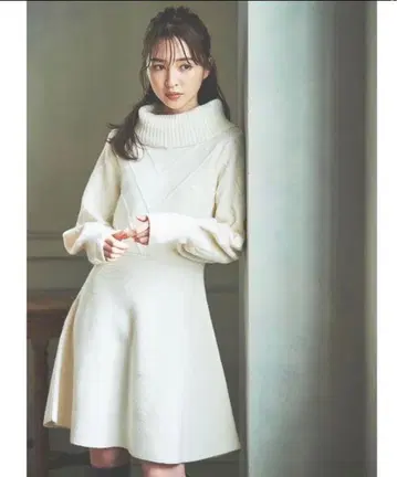 WILLSELECTION 화이트 니트 원피스