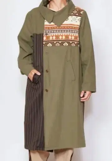 패치워크 MENS 롱 자켓