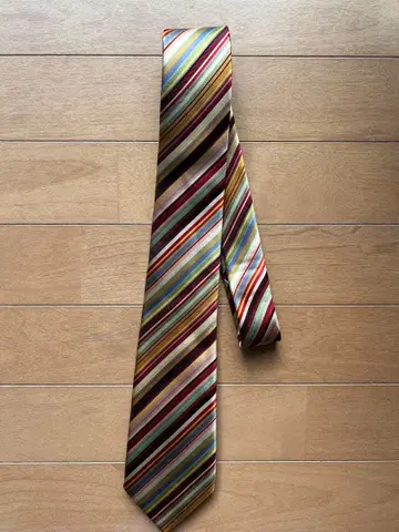 폴 스미스 멀티 컬러 스트라이프 넥타이