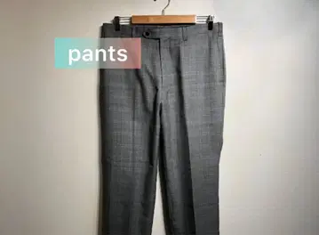 그레이 체크 무늬 슬랙스 허리 85cm