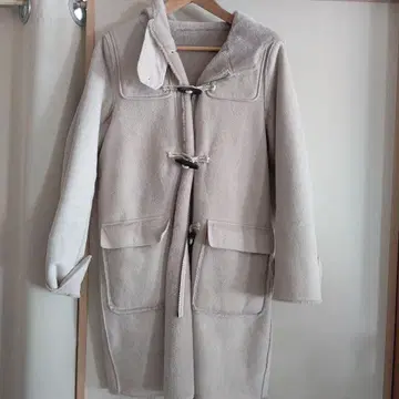 여성용 무스탕 코트 더플 코트