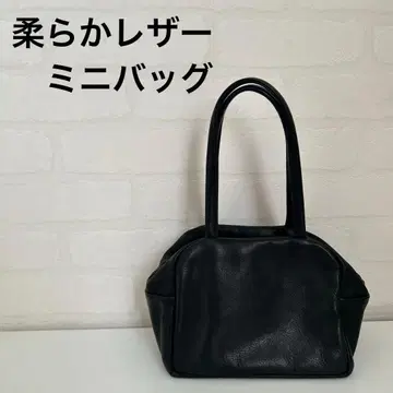 [ 새상품급 ] w41 부드러운 가죽 미니백 블랙 검정 견고한 봉제