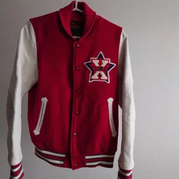 Xgirl 바시티 자켓 레드/화이트