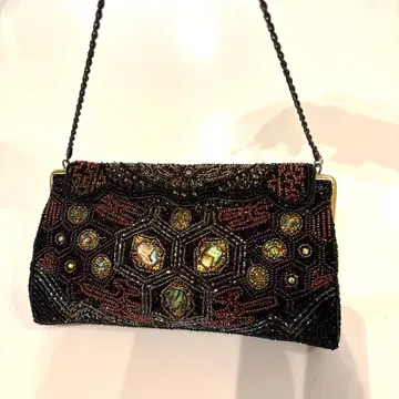 앤티크 총 비즈 자수 백