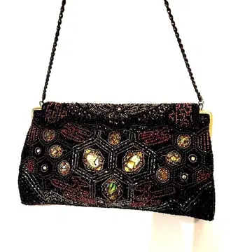 앤티크 총 비즈 자수 백