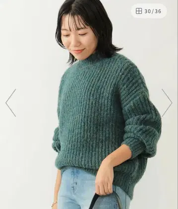 미사용 새상품 시착만 한 상품 원가 8690엔 그린 니트