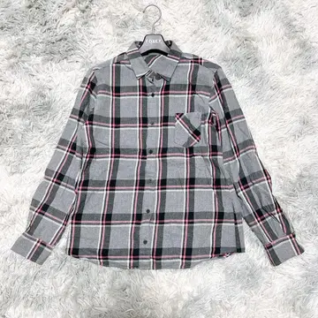 Peyton Place 페이턴 플레이스 M 긴팔 셔츠 그레이 체크 무늬