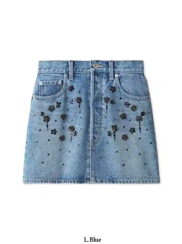 릴리 브라운 비쥬 데님 미니 스커트