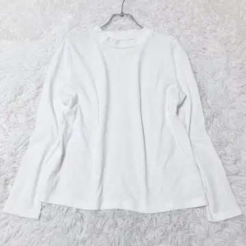 긴팔 티셔츠 무지 화이트 심플 돌려입기 캐주얼 레이어드 봄/가을