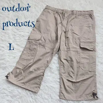 아웃도어프로덕츠 ] 크롭 기장 허리밴딩 아웃도어계 카고 팬츠 L