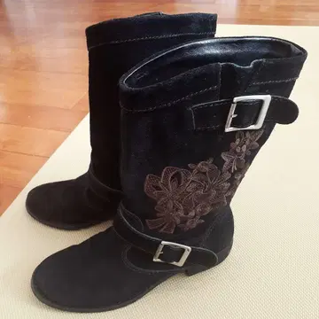 [ ANNA SUI ] 스웨이드 웨스턴 부츠 안나수이 자수 일본제