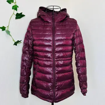UNIQLO 울트라 라이트 다운 자켓 S 보르도 와인 레드 파우치
