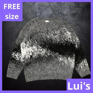 미사용급 Lui's 그라데이션 샤기 크루넥 니트