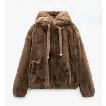 컨디션 최상 ZARA 자라 인조 모피 자켓 집업 블루종 보아