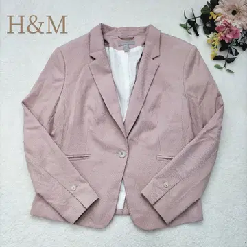 [ 에이치앤엠 ] 포켓 부착 테일러드 자켓 핑크 수트