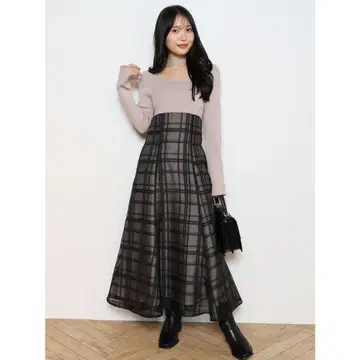 머큐리 듀오 니트 도킹 원피스