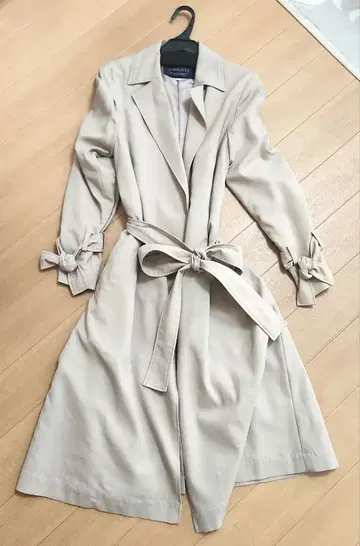 베이지 코트 롱 기장 1