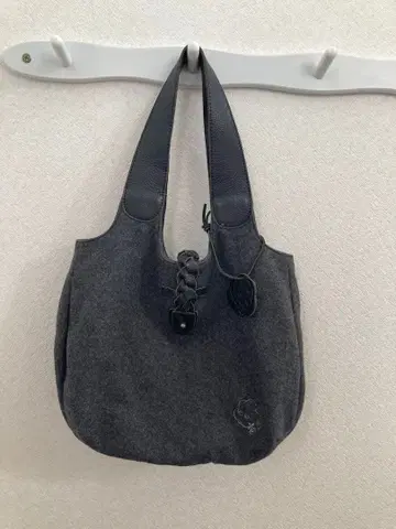 drugstore s fu-ai 울 레더 토트백 그레이