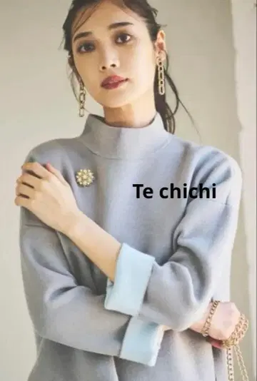 Te chichi 리버서블 배색 스탠드넥 니트