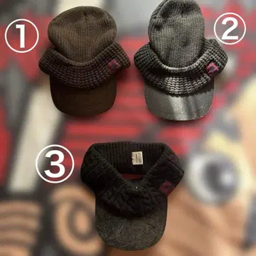 뎁스 챙 부착 니트캡 니트 선바이저 3종 세트 새상품급