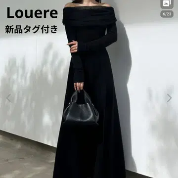 택 포함 새상품 Louere 오프숄더 니트 원피스 블랙 M 사이즈