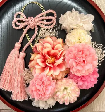 성인식 졸업식 시치고산 사전 촬영 머리 장식