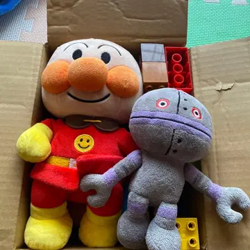 호빵맨 봉제 인형과 블록 세트