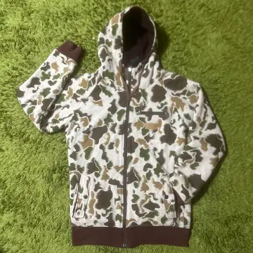 카모 패턴 후드 부착 후드티