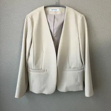 베이지 노카라 자켓