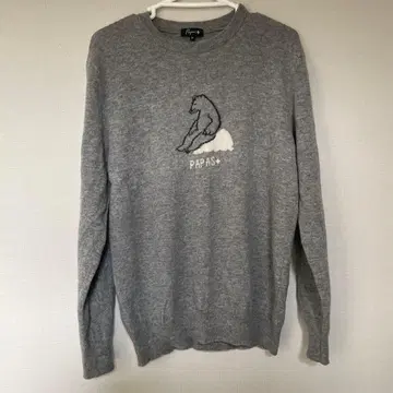 Papas+ 그레이 크루넥 스웨터 M