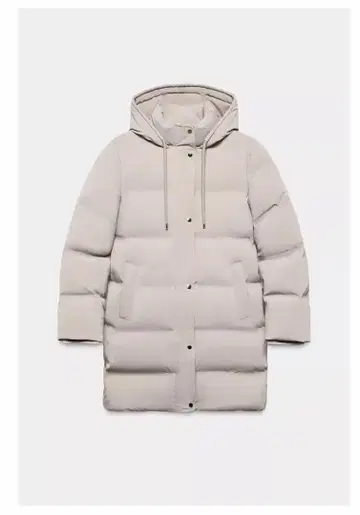 ZARA 세미롱 기장 러버 가공 윈드 브레이커 S